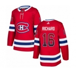 Adidas Montreal Canadiens #16 Henri Richard Authentic Red Drift Fashion NHL Jersey