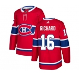 Adidas Montreal Canadiens #16 Henri Richard Premier Red Home NHL Jersey