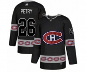 Adidas Montreal Canadiens #26 Jeff Petry Authentic Black Team Logo Fashion NHL Jersey