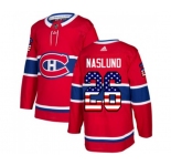 Adidas Montreal Canadiens #26 Mats Naslund Authentic Red USA Flag Fashion NHL Jersey