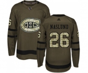 Adidas Montreal Canadiens #26 Mats Naslund Premier Green Salute to Service NHL Jersey