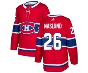 Adidas Montreal Canadiens #26 Mats Naslund Premier Red Home NHL Jersey