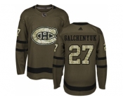 Adidas Montreal Canadiens #27 Alex Galchenyuk Green Salute to Service Stitched NHL Jersey