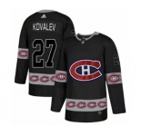 Adidas Montreal Canadiens #27 Alexei Kovalev Authentic Black Team Logo Fashion NHL Jersey