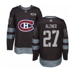 Adidas Montreal Canadiens #27 Karl Alzner Authentic Black 1917-2017 100th Anniversary NHL Jersey