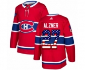Adidas Montreal Canadiens #27 Karl Alzner Authentic Red USA Flag Fashion NHL Jersey