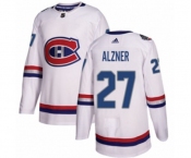 Adidas Montreal Canadiens #27 Karl Alzner Authentic White 2017 100 Classic NHL Jersey