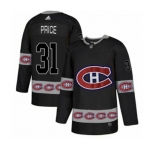 Adidas Montreal Canadiens #31 Carey Price Authentic Black Team Logo Fashion NHL Jersey