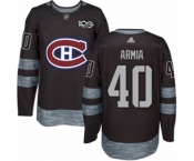 Adidas Montreal Canadiens #40 Joel Armia Authentic Black 1917-2017 100th Anniversary NHL Jersey