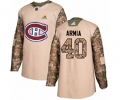 Adidas Montreal Canadiens #40 Joel Armia Authentic Camo Veterans Day Practice NHL Jersey