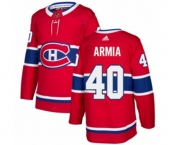 Adidas Montreal Canadiens #40 Joel Armia Authentic Red Home NHL Jersey
