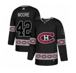 Adidas Montreal Canadiens #42 Dominic Moore Authentic Black Team Logo Fashion NHL Jersey