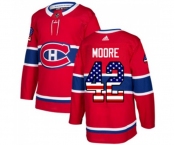 Adidas Montreal Canadiens #42 Dominic Moore Authentic Red USA Flag Fashion NHL Jersey