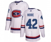 Adidas Montreal Canadiens #42 Dominic Moore Authentic White 2017 100 Classic NHL Jersey