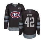 Adidas Montreal Canadiens #42 Dominic Moore Premier Black 1917-2017 100th Anniversary NHL Jersey