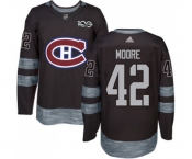 Adidas Montreal Canadiens #42 Dominic Moore Premier Black 1917-2017 100th Anniversary NHL Jersey
