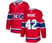 Adidas Montreal Canadiens #42 Dominic Moore Premier Red Home NHL Jersey