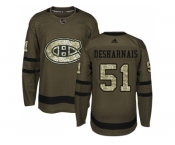 Adidas Montreal Canadiens #51 David Desharnais Green Salute to Service Stitched NHL Jersey
