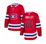 Adidas Montreal Canadiens #61 Xavier Ouellet Authentic Red Drift Fashion NHL Jersey