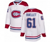 Adidas Montreal Canadiens #61 Xavier Ouellet Authentic White Away NHL Jersey