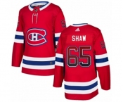 Adidas Montreal Canadiens #65 Andrew Shaw Authentic Red Drift Fashion NHL Jersey
