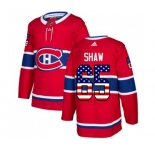 Adidas Montreal Canadiens #65 Andrew Shaw Authentic Red USA Flag Fashion NHL Jersey