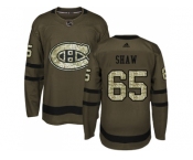 Adidas Montreal Canadiens #65 Andrew Shaw Green Salute to Service Stitched NHL Jerse