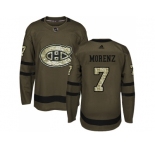 Adidas Montreal Canadiens #7 Howie Morenz Green Salute to Service Stitched NHL Jersey