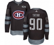 Adidas Montreal Canadiens #90 Tomas Tatar Authentic Black 1917-2017 100th Anniversary NHL Jersey