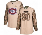 Adidas Montreal Canadiens #90 Tomas Tatar Authentic Camo Veterans Day Practice NHL Jersey