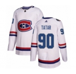 Adidas Montreal Canadiens #90 Tomas Tatar Authentic White 2017 100 Classic NHL Jersey
