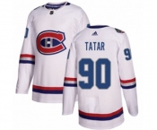 Adidas Montreal Canadiens #90 Tomas Tatar Authentic White 2017 100 Classic NHL Jersey