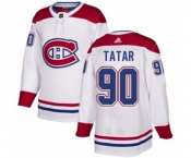 Adidas Montreal Canadiens #90 Tomas Tatar Authentic White Away NHL Jersey