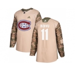 Men Adidas Montreal Canadiens #11 Saku Koivu Camo Authentic 2017 Veterans Day Stitched NHL Jersey