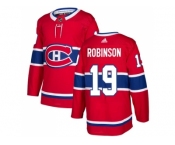 Men Adidas Montreal Canadiens #19 Larry Robinson Red Home Authentic Stitched NHL Jersey