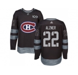 Men Adidas Montreal Canadiens #22 Karl Alzner Black 1917-2017 100th Anniversary Stitched NHL Jersey