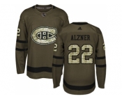 Men Adidas Montreal Canadiens #22 Karl Alzner Green Salute to Service Stitched NHL Jersey