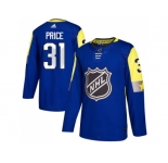 Men Adidas Montreal Canadiens #31 Carey Price Royal 2018 All-Star Atlantic Division Authentic Stitched NHL Jersey