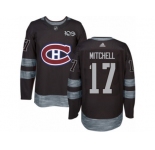 Men's Adidas Montreal Canadiens #17 Torrey Mitchell Authentic Black 1917-2017 100th Anniversary NHL Jersey