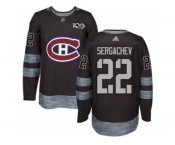 Men's Adidas Montreal Canadiens #22 Mikhail Sergachev Authentic Black 1917-2017 100th Anniversary NHL Jersey