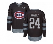 Men's Adidas Montreal Canadiens #24 Phillip Danault Authentic Black 1917-2017 100th Anniversary NHL Jersey