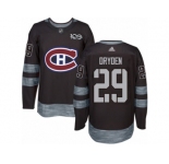 Men's Adidas Montreal Canadiens #29 Ken Dryden Authentic Black 1917-2017 100th Anniversary NHL Jersey