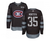 Men's Adidas Montreal Canadiens #35 Al Montoya Authentic Black 1917-2017 100th Anniversary NHL Jersey