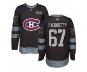 Men's Adidas Montreal Canadiens #67 Max Pacioretty Authentic Black 1917-2017 100th Anniversary NHL Jersey