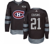 Men's Canadiens #21 Nick Cousins Black 1917-2017 100th Anniversary Stitched Hockey Jersey
