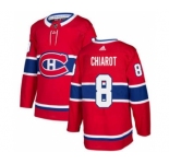 Men's Canadiens #8 Ben Chiarot Red Home Authentic Stitched Hockey Jersey