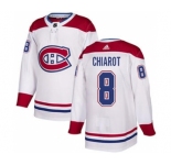 Men's Canadiens #8 Ben Chiarot White Road Authentic Stitched Hockey Jersey
