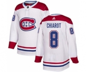 Men's Canadiens #8 Ben Chiarot White Road Authentic Stitched Hockey Jersey