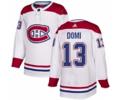 Men's Montreal Canadiens #13 Max Domi White Road Stitched Hockey Jersey