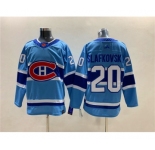 Men's Montreal Canadiens #20 Juraj Slafkovsky 2022-23 Reverse Retro Stitched Jersey